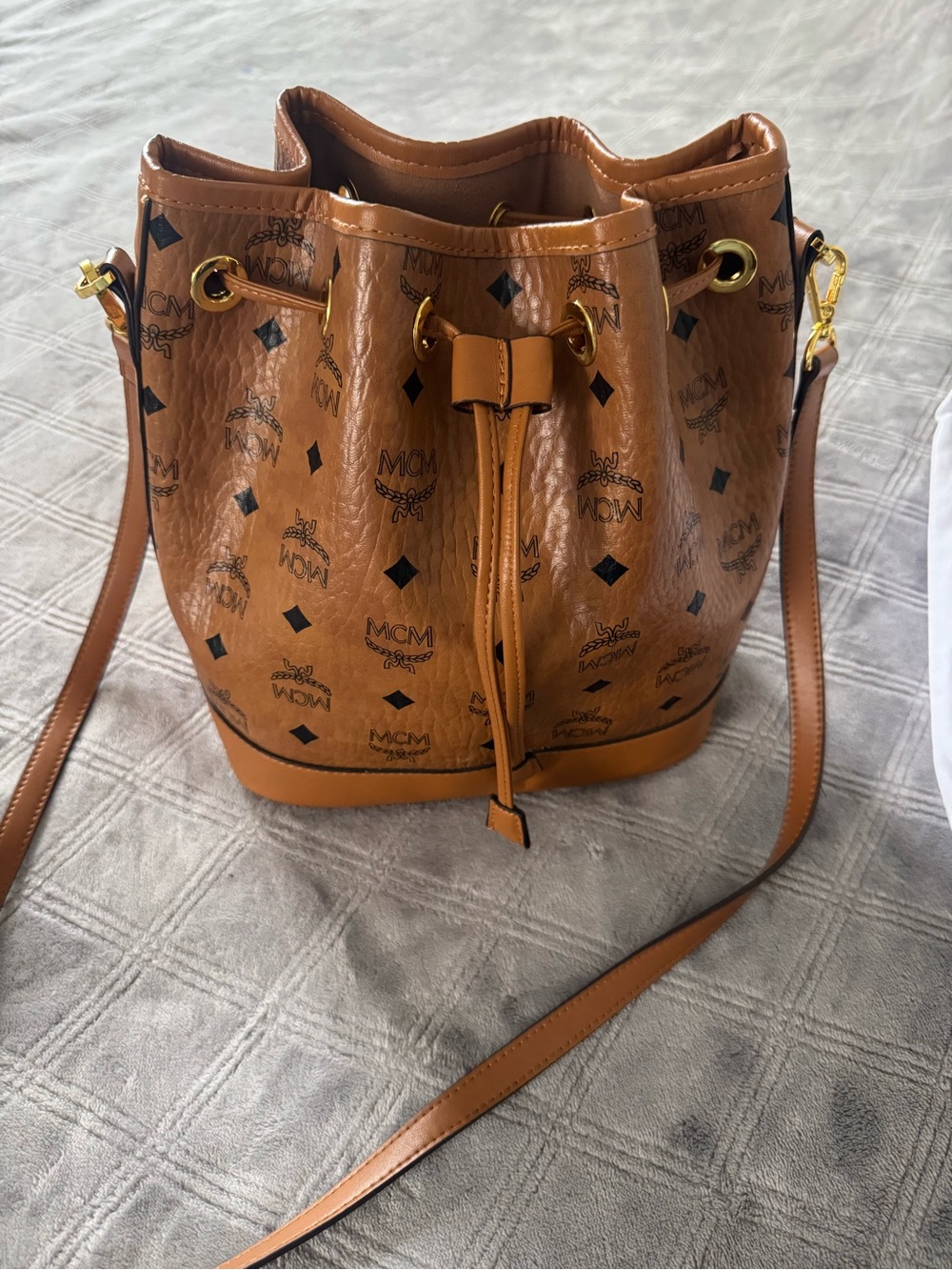 MCM Visetos Bucket Bag
